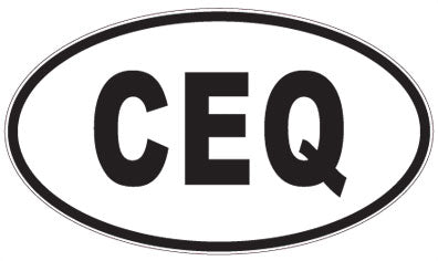 CEQ - 3 Letter Initials Oval Sticker