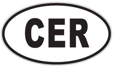 CER - 3 Letter Initials Oval Sticker