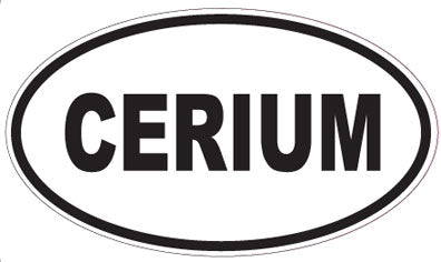 CERIUM - Oval Sticker