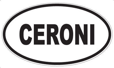 CERONI - Oval Sticker