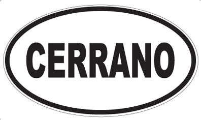 CERRANO - Oval Sticker