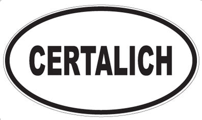 CERTALICH - Oval Sticker