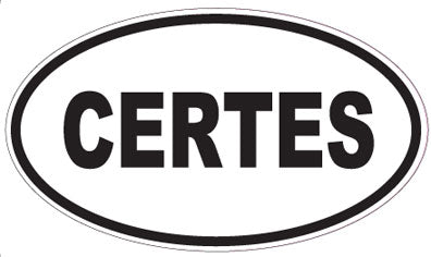 CERTES - Oval Sticker
