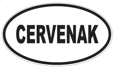 CERVENAK - Oval Sticker