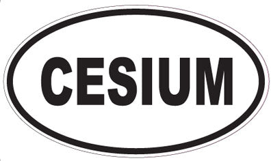 CESIUM - Oval Sticker