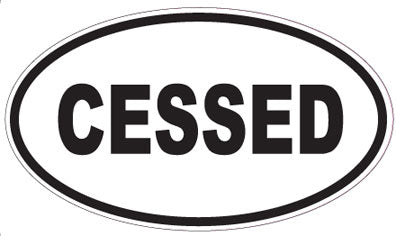 CESSED - Oval Sticker