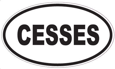 CESSES - Oval Sticker