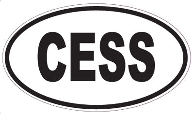 CESS - Oval Sticker