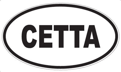CETTA - Oval Sticker