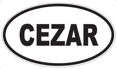 CEZAR - Oval Sticker