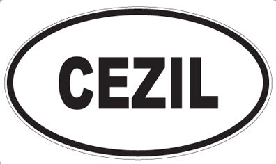 CEZIL - Oval Sticker