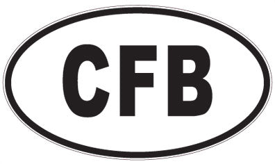 CFB - 3 Letter Initials Oval Sticker