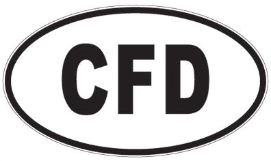 CFD - 3 Letter Initials Oval Sticker
