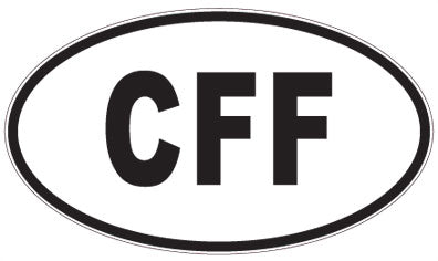 CFF - 3 Letter Initials Oval Sticker