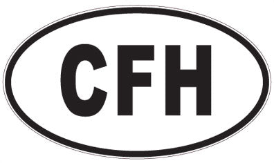 CFH - 3 Letter Initials Oval Sticker