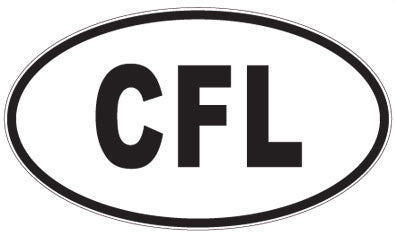 CFL - 3 Letter Initials Oval Sticker