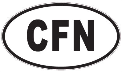 CFN - 3 Letter Initials Oval Sticker