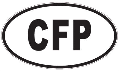 CFP - 3 Letter Initials Oval Sticker