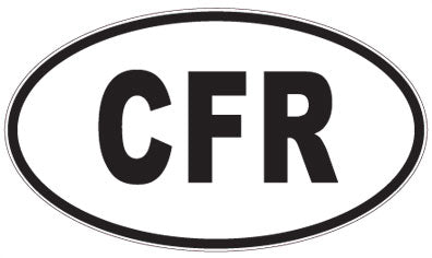 CFR - 3 Letter Initials Oval Sticker
