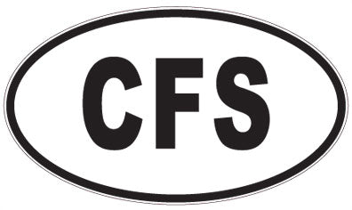 CFS - 3 Letter Initials Oval Sticker