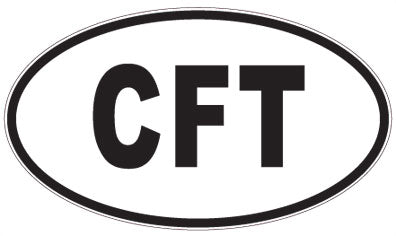 CFT - 3 Letter Initials Oval Sticker