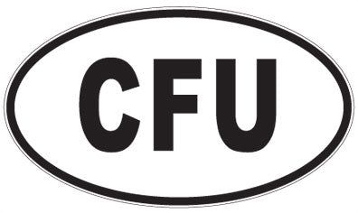 CFU - 3 Letter Initials Oval Sticker