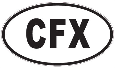 CFX - 3 Letter Initials Oval Sticker