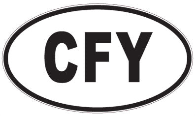 CFY - 3 Letter Initials Oval Sticker