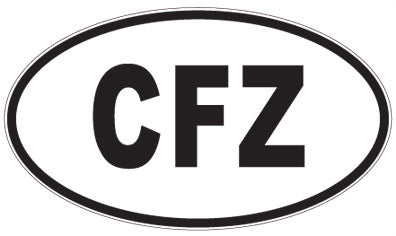 CFZ - 3 Letter Initials Oval Sticker