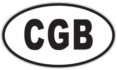 CGB - 3 Letter Initials Oval Sticker