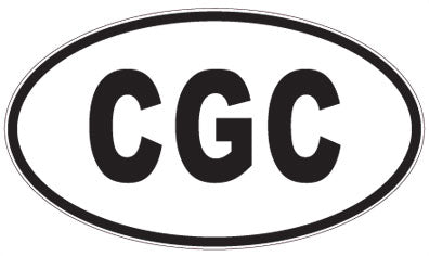 CGC - 3 Letter Initials Oval Sticker