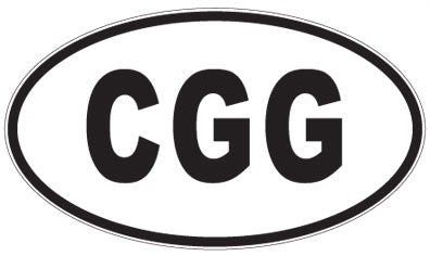 CGG - 3 Letter Initials Oval Sticker