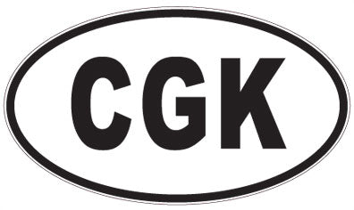 CGK - 3 Letter Initials Oval Sticker
