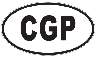 CGP - 3 Letter Initials Oval Sticker