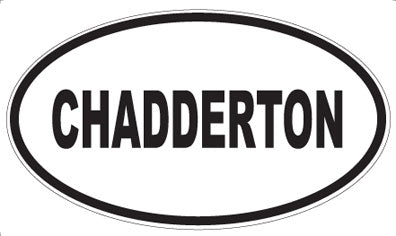CHADDERTON - Oval Sticker