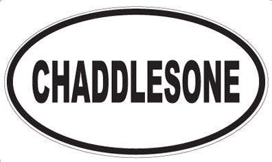 CHADDLESONE - Oval Magnet