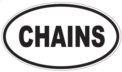 CHAINS - Oval Sticker