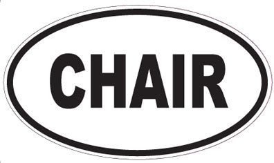 CHAIR - Oval Sticker
