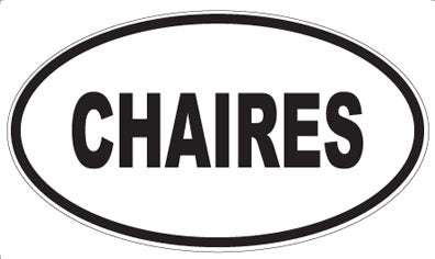 CHAIRES - Oval Magnet