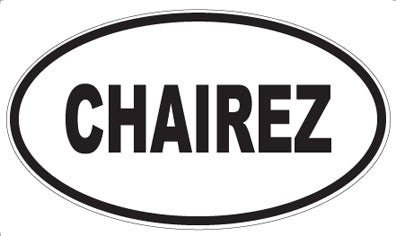 CHAIREZ - Oval Sticker