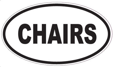 CHAIRS - Oval Sticker