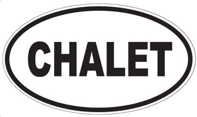 CHALET - Oval Sticker