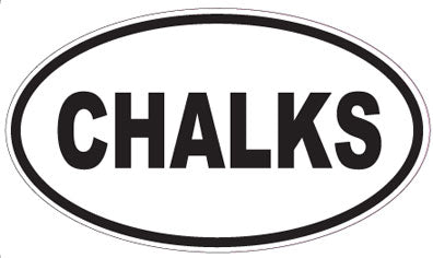 CHALKS - Oval Sticker