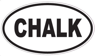 CHALK - Oval Magnet