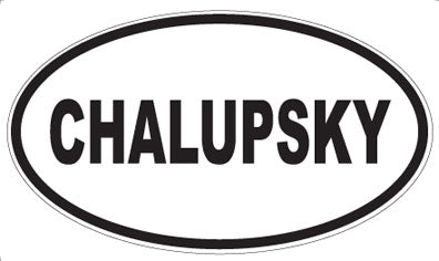 CHALUPSKY - Oval Sticker