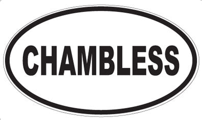 CHAMBLESS - Oval Sticker