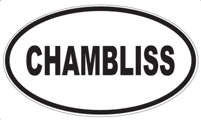CHAMBLISS - Oval Magnet