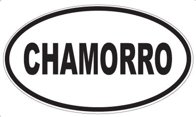 CHAMORRO - Oval Magnet