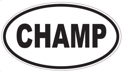 CHAMP - Oval Sticker