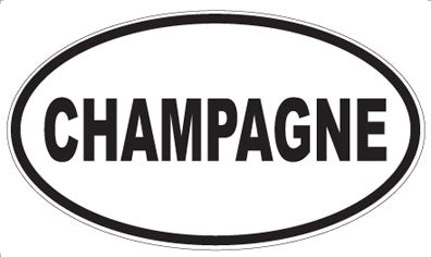 CHAMPAGNE - Oval Magnet